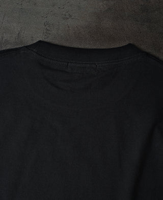 클래식핏 7.4온스 저지 크루넥 튜블러 티셔츠 - 블랙