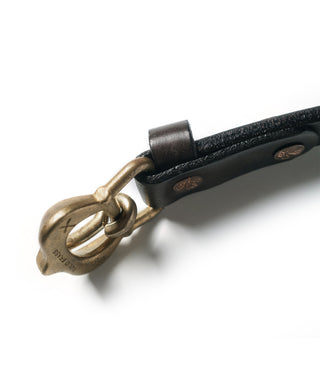 Brass Buckle Cowhide Belt - Brown