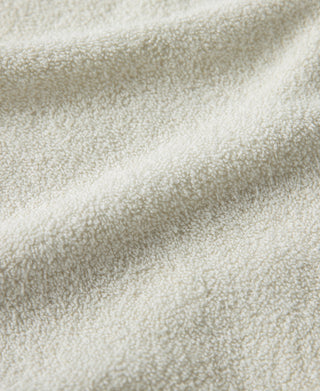 Terry Cloth Long Sleeve Johnny Collar T-Shirt