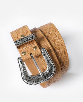 Arabesque Carved Belt - Natural