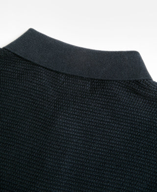 Lot 926 Jacquard Short Sleeve Polo Shirt - Dark Indigo