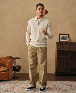 Heavyweight Quarter-Zip Collar Sweatshirt - Ivory