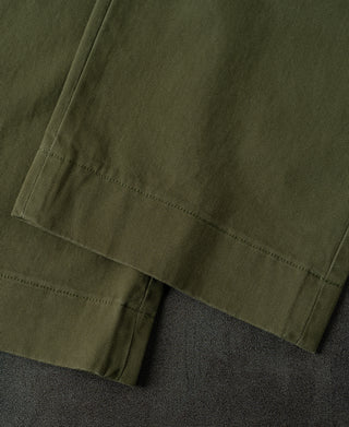 leg opening detail of Classic Fit Two-pleated Chino - Olive