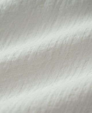 fabric texture of Italian Collar Salt-Shrunk Shirt - White