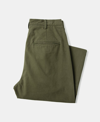 overview of Classic Fit Two-pleated Chino - Olive