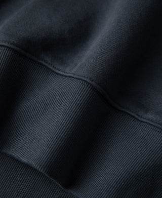 1950s Heavyweight Cotton Fleece Hoodie - Dark Blue