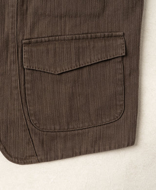 1930s Herringbone Tailored Waistcoat