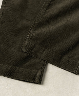 1920s Heavy Corduroy Farmer Work Trousers - Dark Green
