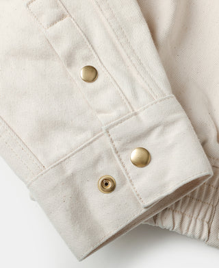 Undyed Selvedge Denim Biker Jacket