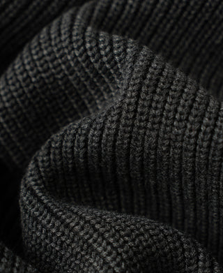Heavyweight Wool-Blend Cardigan Sweater - Dark Gray