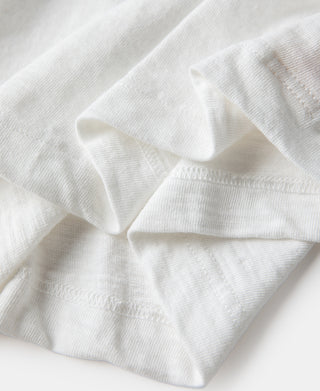 헤비웨이트 코튼 거싯 튜블러 티셔츠 - 화이트 