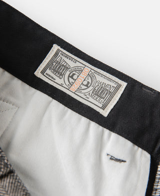 Wool Blend Herringbone Work Trousers - Light Brown