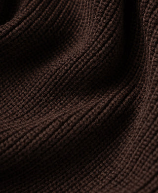 Heavyweight Wool-Blend Cardigan Sweater - Coffee