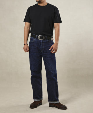 Regular Fit 9.3 oz Jersey Crewneck Tubular T-Shirt - Black