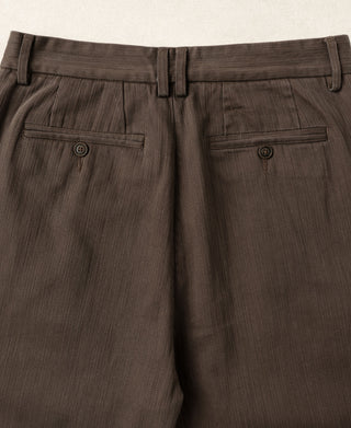 1930s Herringbone Double Pleated Trousers