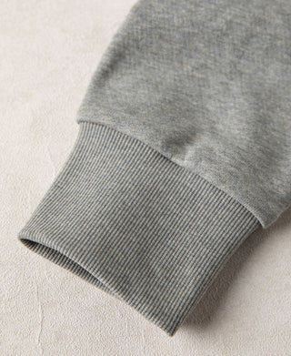 1950s Heavyweight Cotton Fleece Hoodie - Light Gray