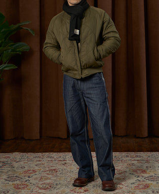 울 코튼 블렌드 USN 스카프 - 블랙