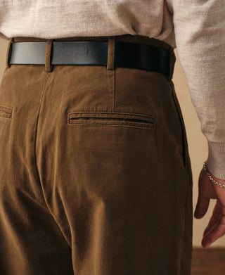 lifestyle shot of Classic Fit Two-pleated Chino - Brown