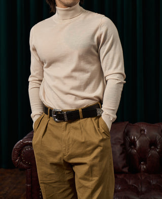 Lot 922 Merino Wool Turtleneck Sweater - Cream