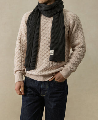 Wool Blend USN Scarf - Gray