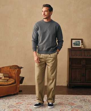 14 oz French Terry Loopwheel Sweatshirt mit Rundhalsausschnitt