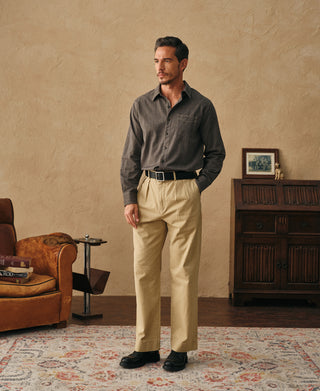 lifestyle shot of Classic Fit Two-pleated Chino - Khaki