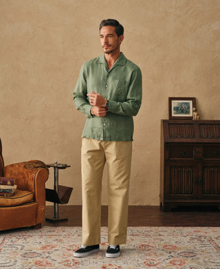 lifestyle shot of Classic Fit Two-pleated Chino - Khaki