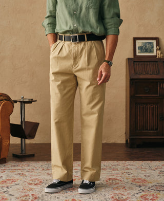 lifestyle shot of Classic Fit Two-pleated Chino - Khaki