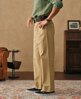 lifestyle shot of Classic Fit Two-pleated Chino - Khaki