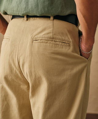 lifestyle shot of Classic Fit Two-pleated Chino - Khaki