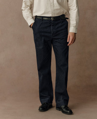 1920s Herringbone Denim Work Pants