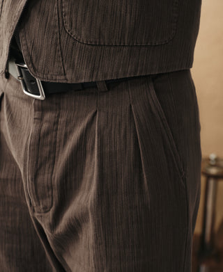 1930s Herringbone Double Pleated Trousers
