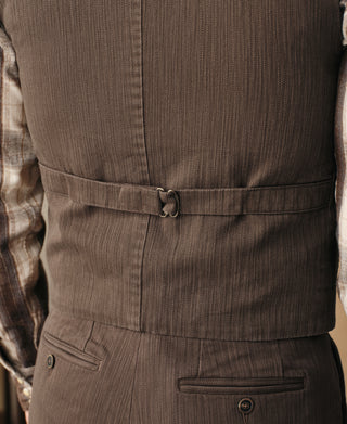 1930s Herringbone Tailored Waistcoat