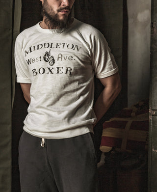 Strapazierfähiges Boxer-T-Shirt für körperliches Training – Weiß
