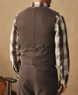 1930s Herringbone Tailored Waistcoat