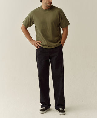 1990s Heavyweight Cotton Jersey Boxy T-Shirt - Olive