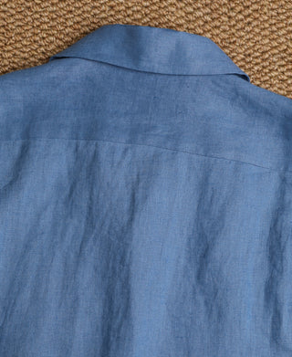 Back Collar Detail of Lot 220A Linen Long Sleeve Shirt