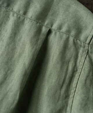 back detail of 1950s Italian Collar Linen Shirt