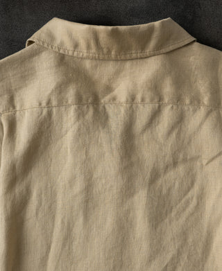 back detail of 1950s Italian Collar Linen Shirt