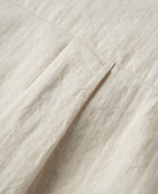 back pleat of Ivory Italian Collar Salt-Shrunk Shirt