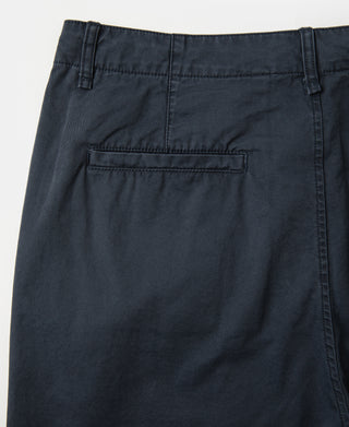 Back pocket detail of 1930s Washed Officer Chino Shorts in Navy