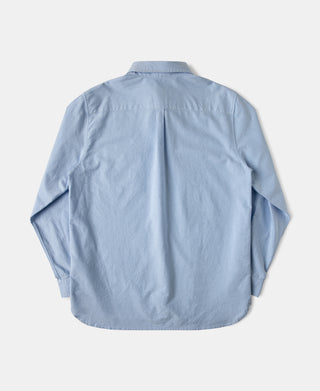 back view of 1960s Classic Button Down Oxford Shirt in Blue