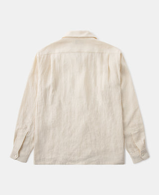 Back View of Lot 220A Linen Long Sleeve Shirt