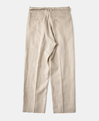Back View of Lot 845 Linen Double Pleated Trousers