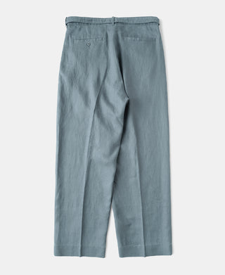 Back View of Lot 845 Linen Double Pleated Trousers