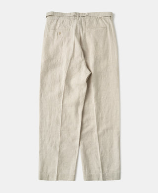 Back View of Lot 845 Linen Double Pleated Trousers