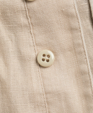 Button Detail of Lot 845 Linen Double Pleated Trousers