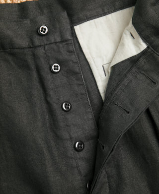 Button Fly detail of Lot 845 Linen Double Pleated Trousers