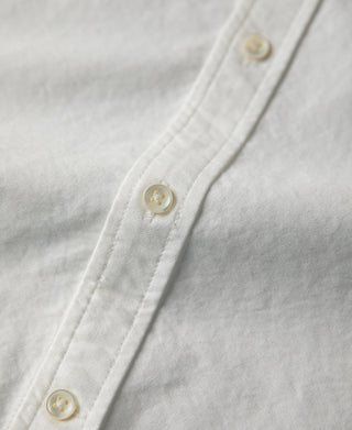 button placket of 1960s Classic Button Down Oxford Shirt - White