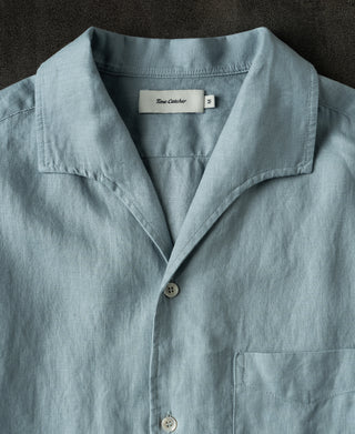 collar of 1950s Italian Collar Linen Shirt